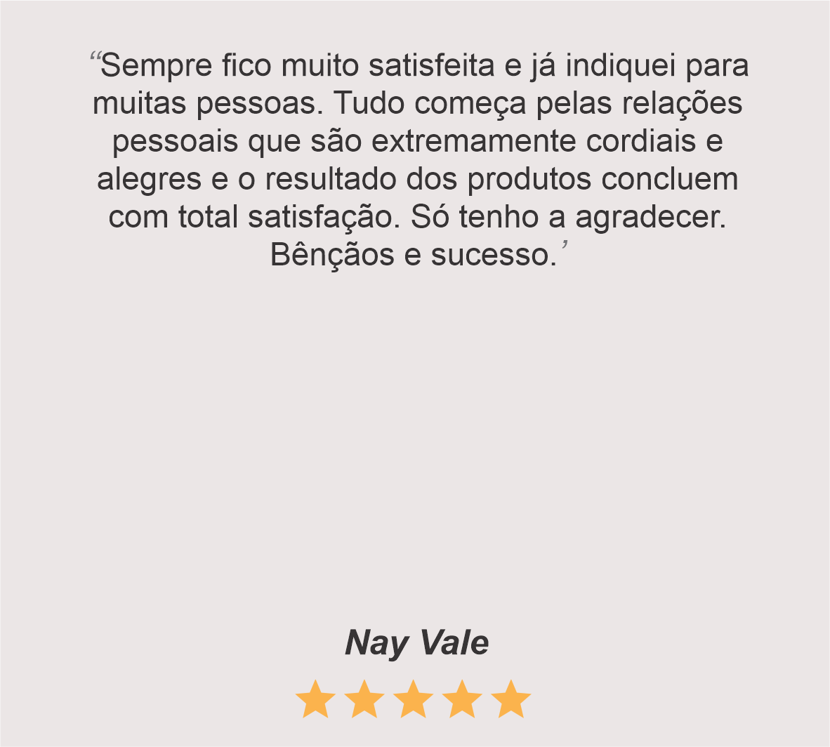 Depoimento de Clientes Ecovita Farma